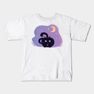 Nature Cat Scary Cat Funny Sarcastic Murderous Cat Outfit, Funny Black Cat Gift, Cat Lover Mom Gift Ideas Kids T-Shirt